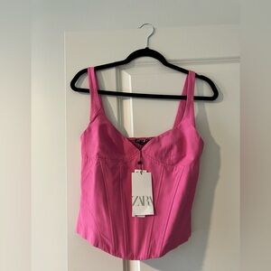 Zara Women's Pink Corset Top